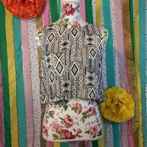 One People Tribal Boho Top - Size M